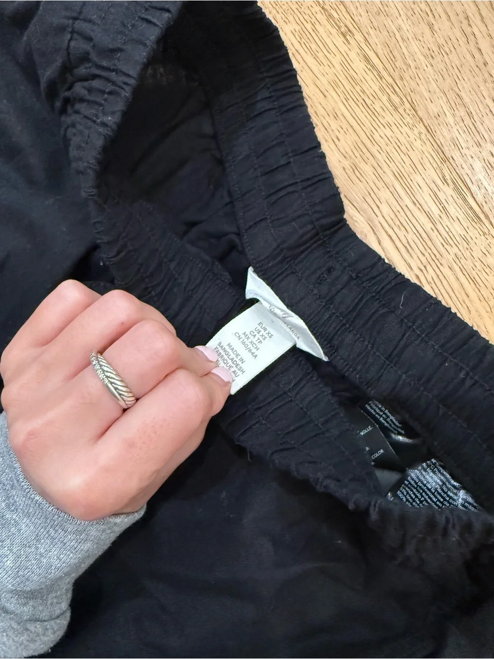 H&M Black Linen Pants